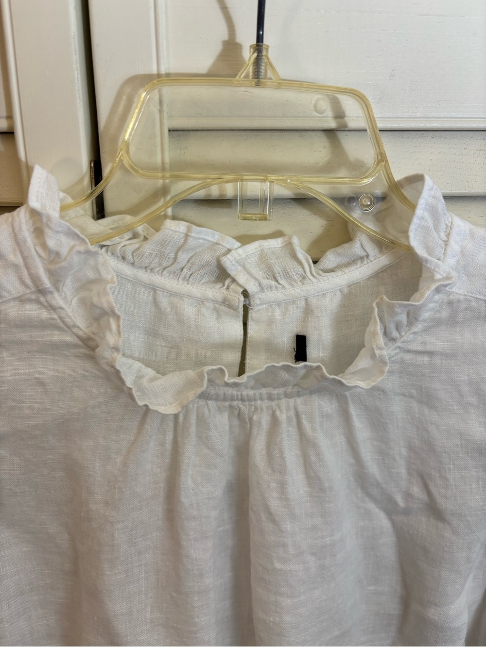 J.Crew Ruffle Neck & Smocked Sleeve Top - Picture 2 of 7
